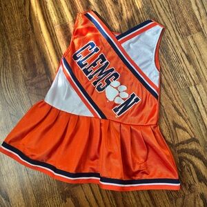 Clemson Tigers 2T Cheerleader Dress Orange Paw Print Game Day Toddler